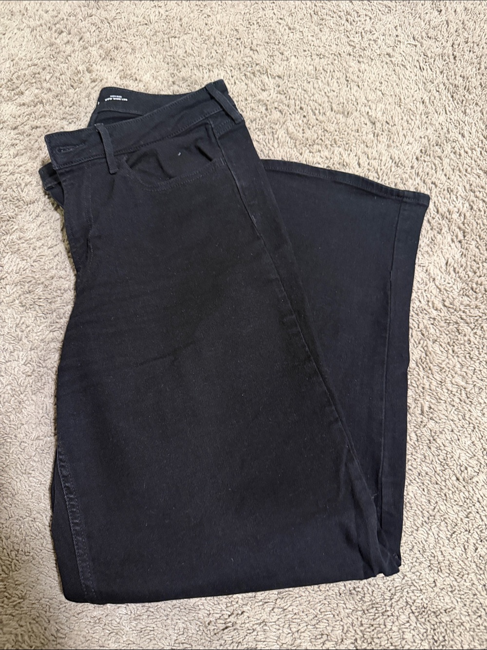 Old Navy Black Wide Leg High-Rise Jeans